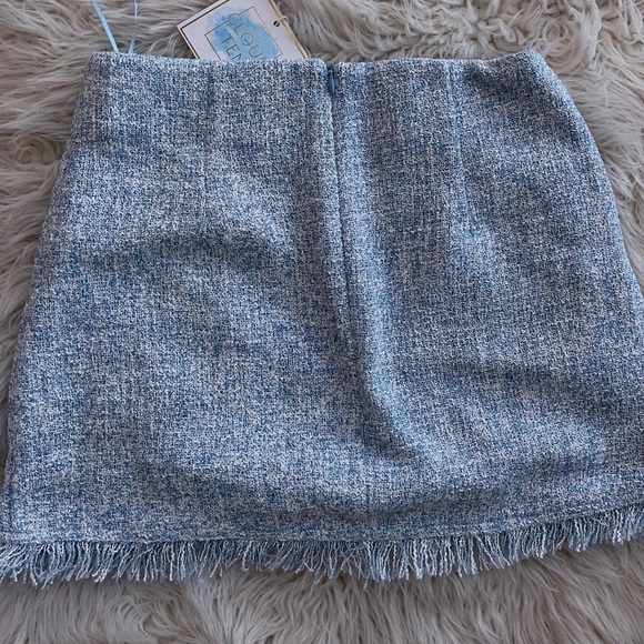 Small Cloud Ten Baby Blue Matching Set with Fringe Detail - Picture 5 of 6